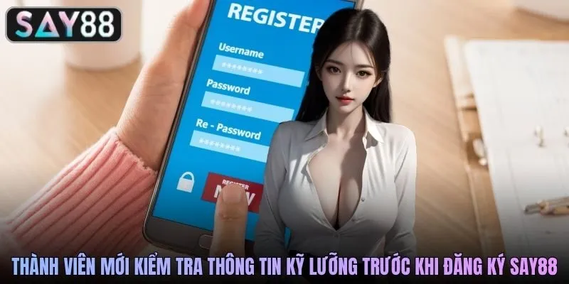 Thành viên mới kiểm tra thông tin kỹ lưỡng trước khi đăng ký SAY88